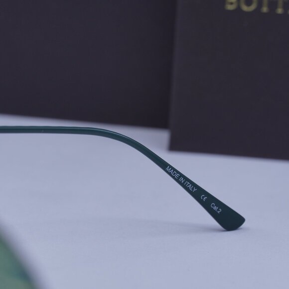 Bottega Veneta BV0246S 004 Round Sunglasses - Silver \\ Green main image 7